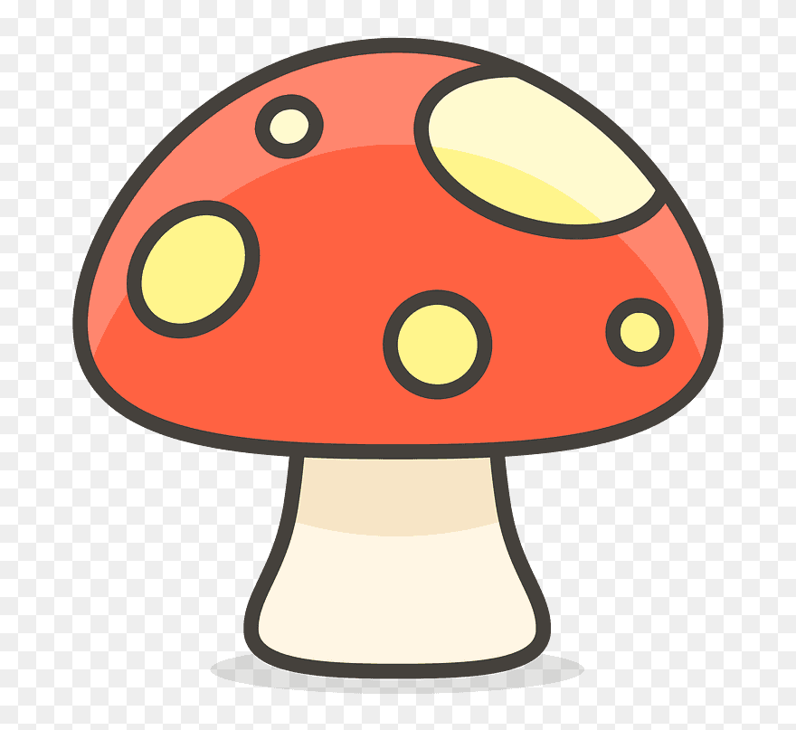 Mushroom Emoji Clipart - Cartoon Mushroom - Png Download