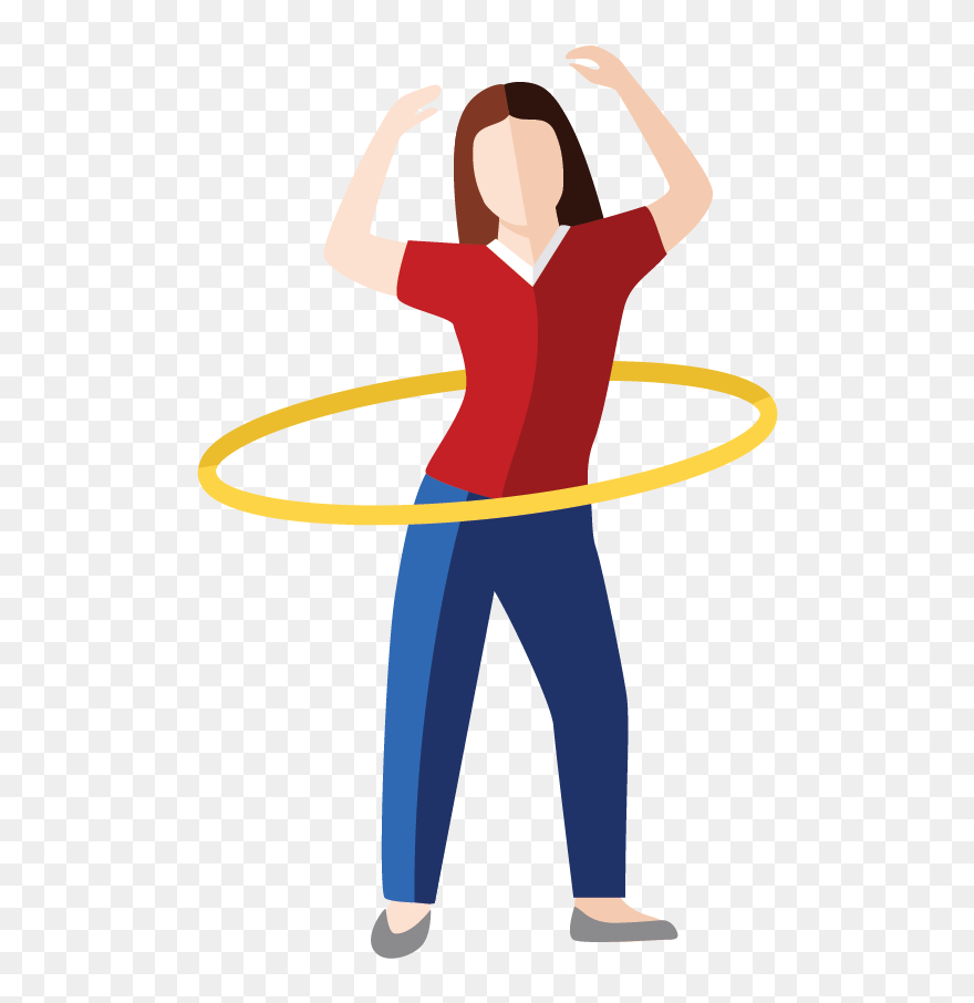 Hula Hoops Shoulder Physical Fitness Clip Art - Hula Hoop - Png Download