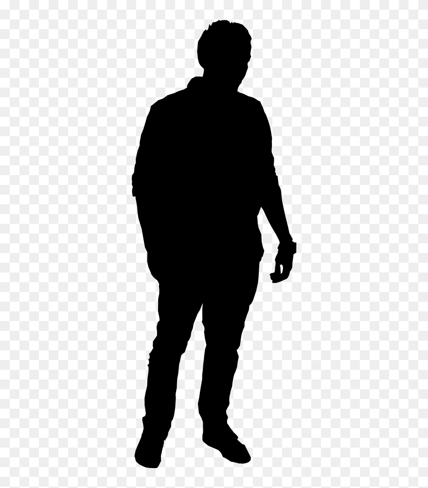 People Silhouette Clipart Man Standing - Human Silhouette Transparent Background - Png Download