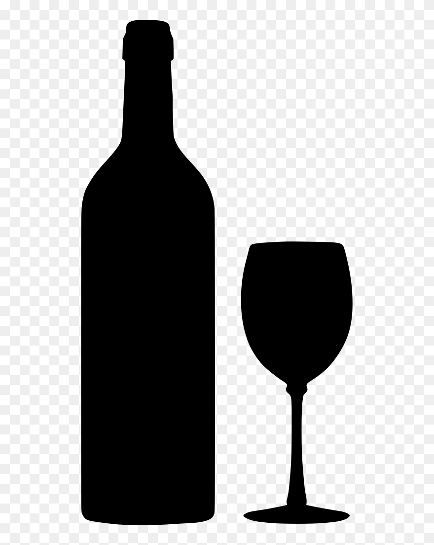 Wine Bottle And Glass Svg, Hd Png Download - Wine Bottle And Glass Svg Clipart