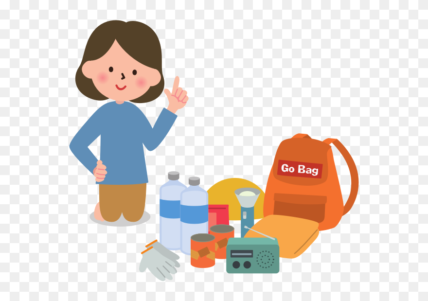 Woman Packing For Camping - Go Bag Clipart - Png Download