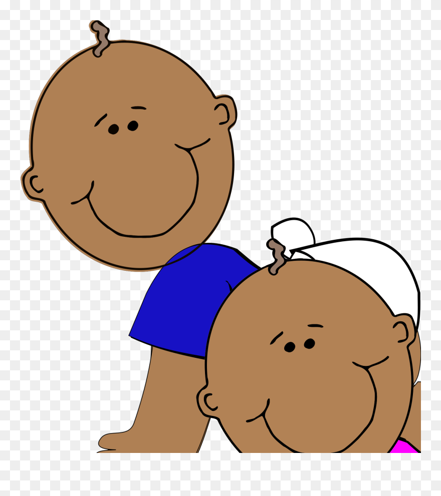 Clip Art Baby African American Twins Boy - Png Download