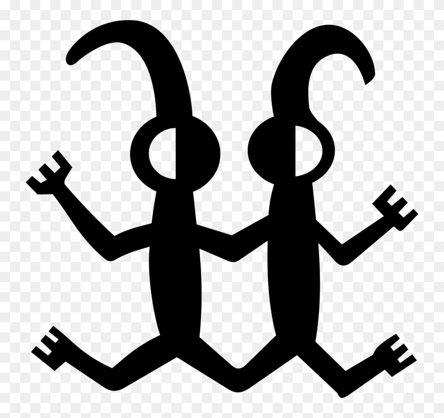 Human Behavior,silhouette,area - Petroglyphs Vector Icon Clipart