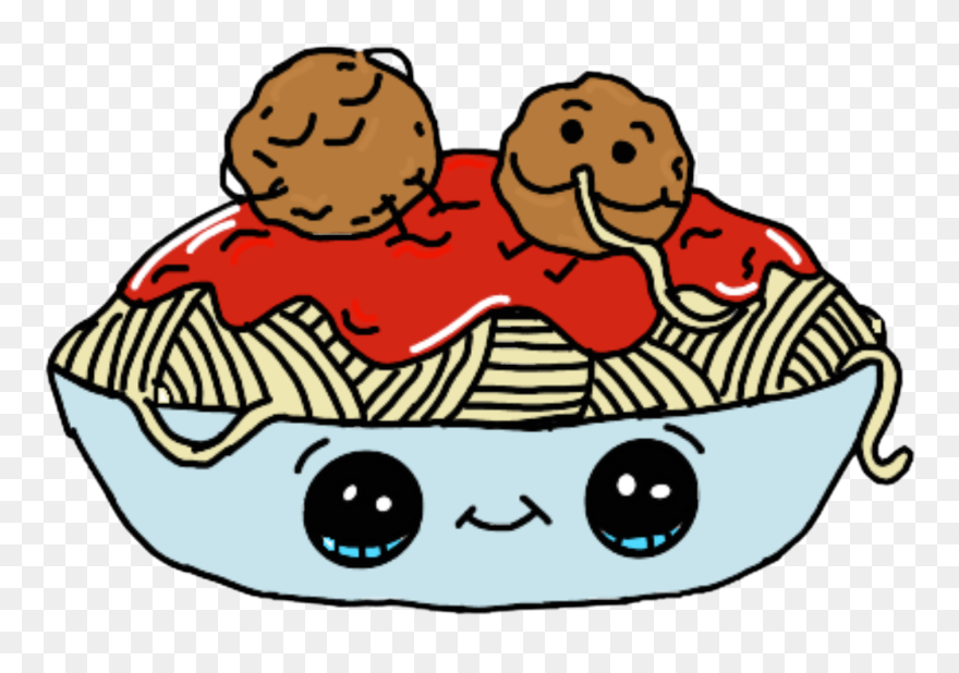 #spaghetti #meatballs #kawaii #challenge #freetoedit - Cute Spaghetti Drawing Clipart