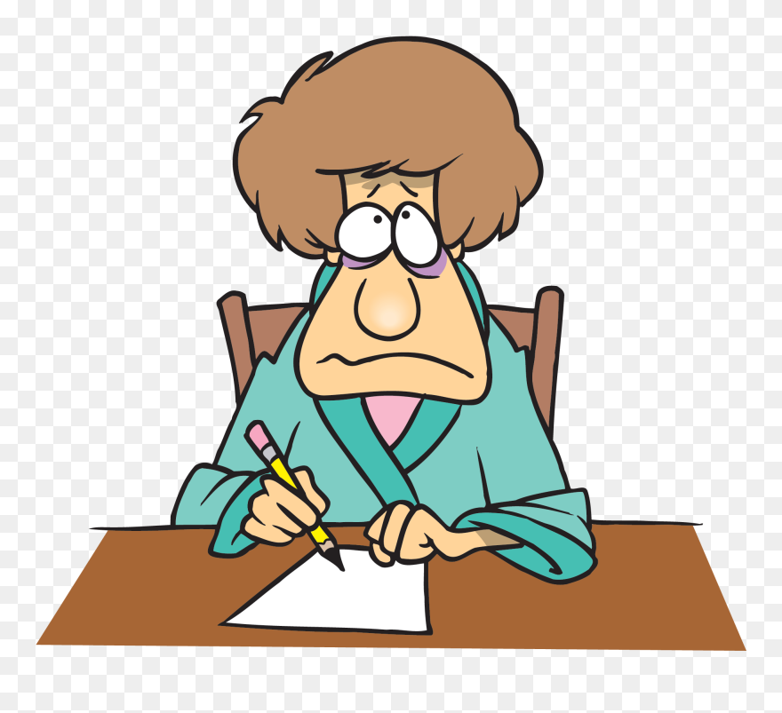 Writer Clipart Woman Writer - Writing A Letter Clipart - Png Download