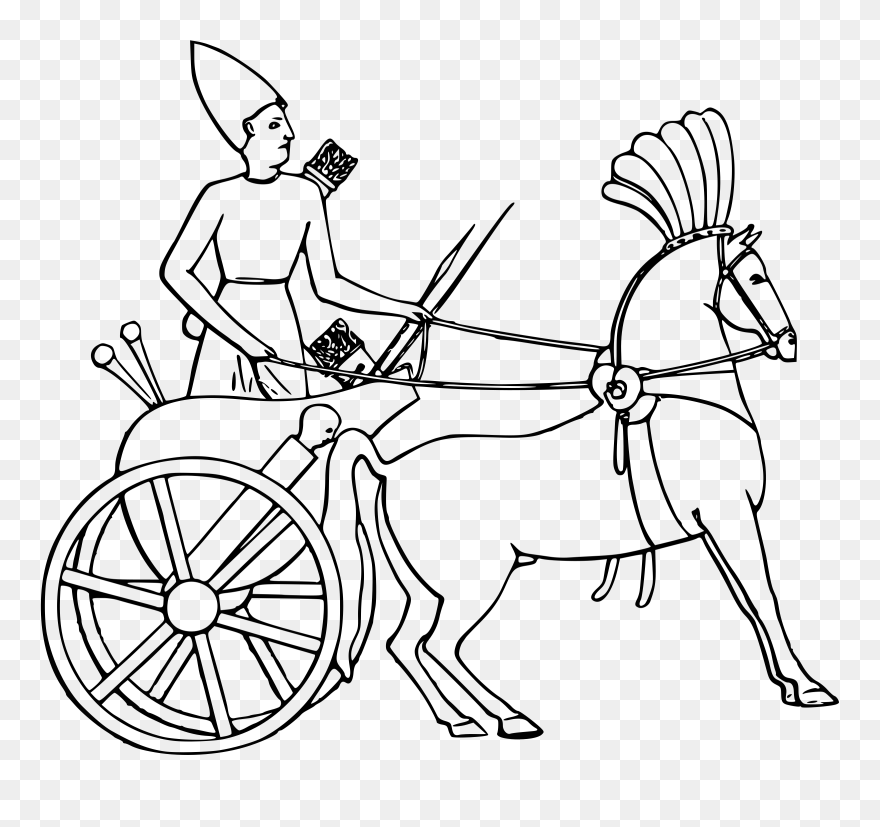 Chariot Drawing Easy - Drawing Ancient Egyptian Chariot Clipart