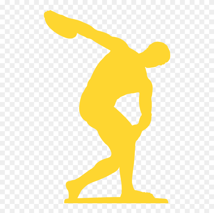 Lanzamiento De Disco Silueta Clipart