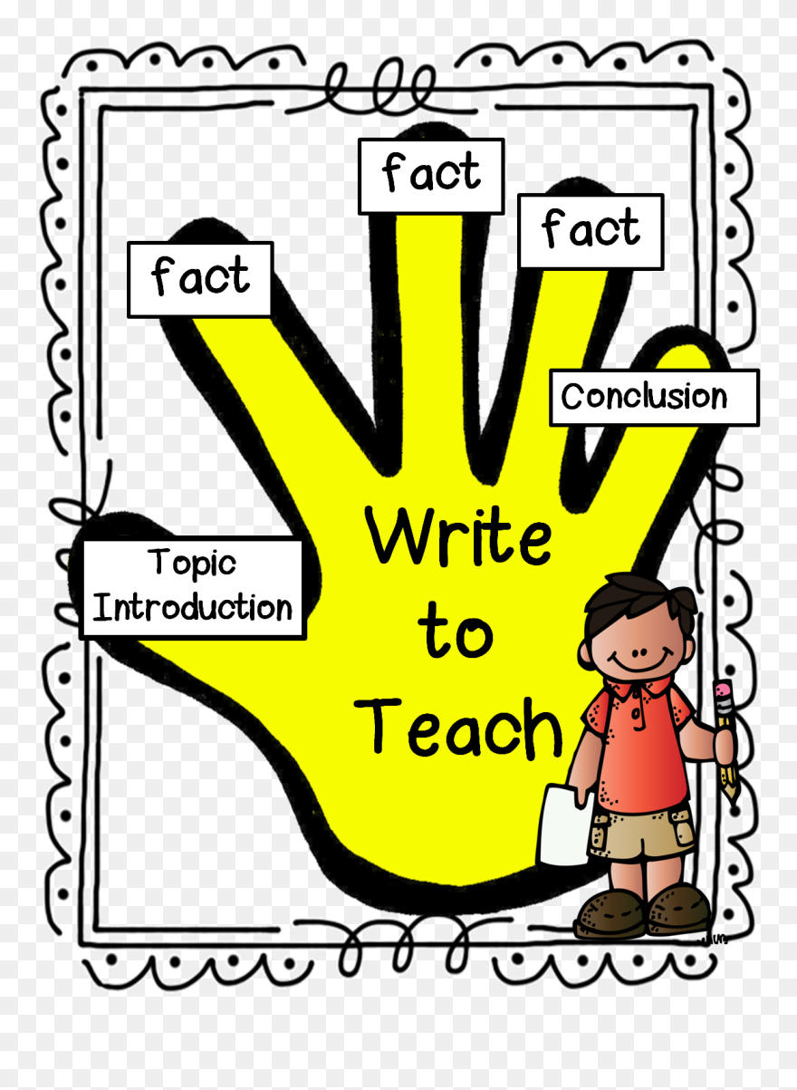 Give Me Five Informative Writing Clipart