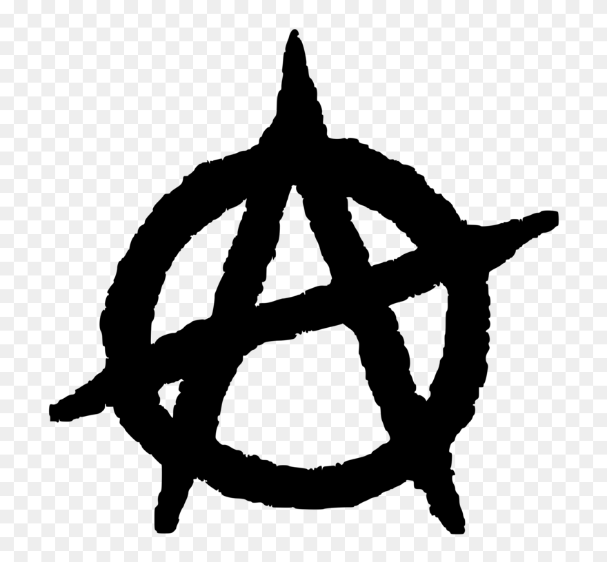Silhouette,symbol,black And White - Anarchist Symbol Clipart