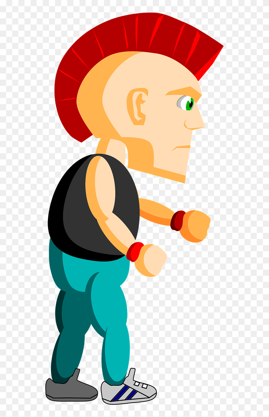 Punk Run Animation Clipart