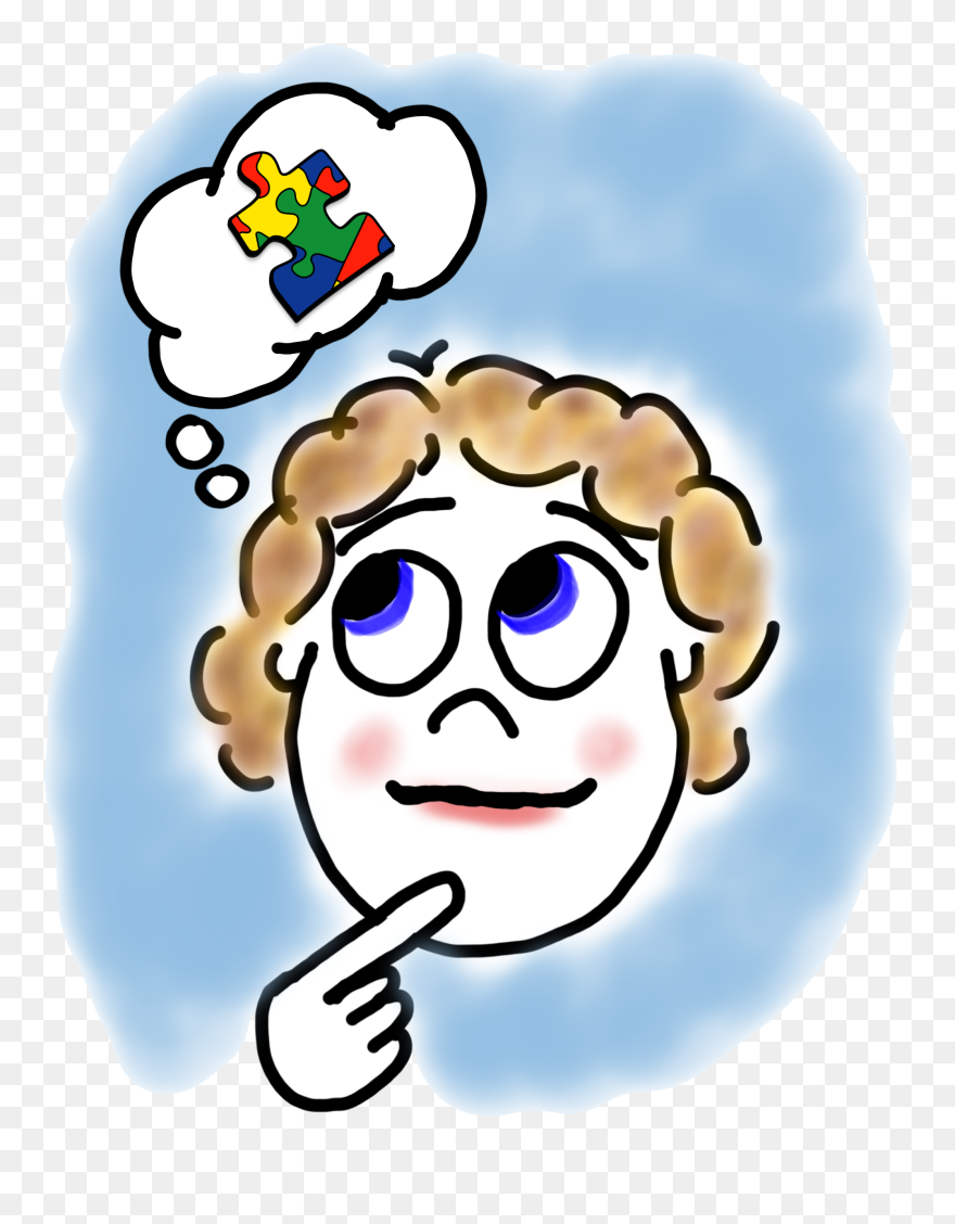 The Puzzled Loving And - Cartoon Clipart