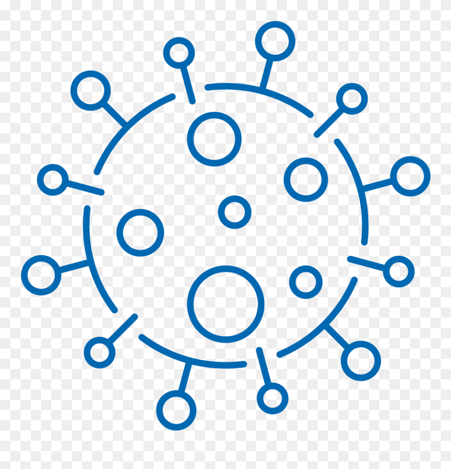 Stylized Graphic Of The Cov - Covid 19 Virus Drawing Clipart