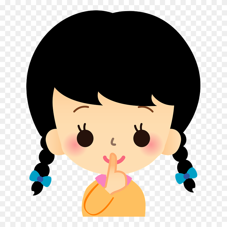 Child Girl Secret Clipart - Shhh Clipart Gif - Png Download