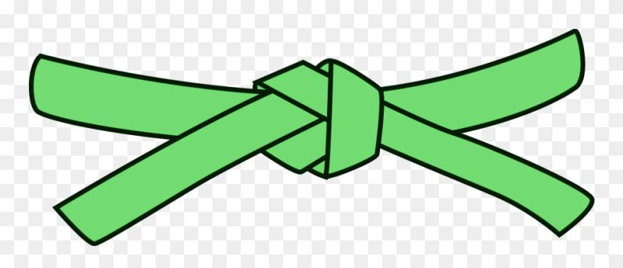 Orange And Green Belt Judo Clipart