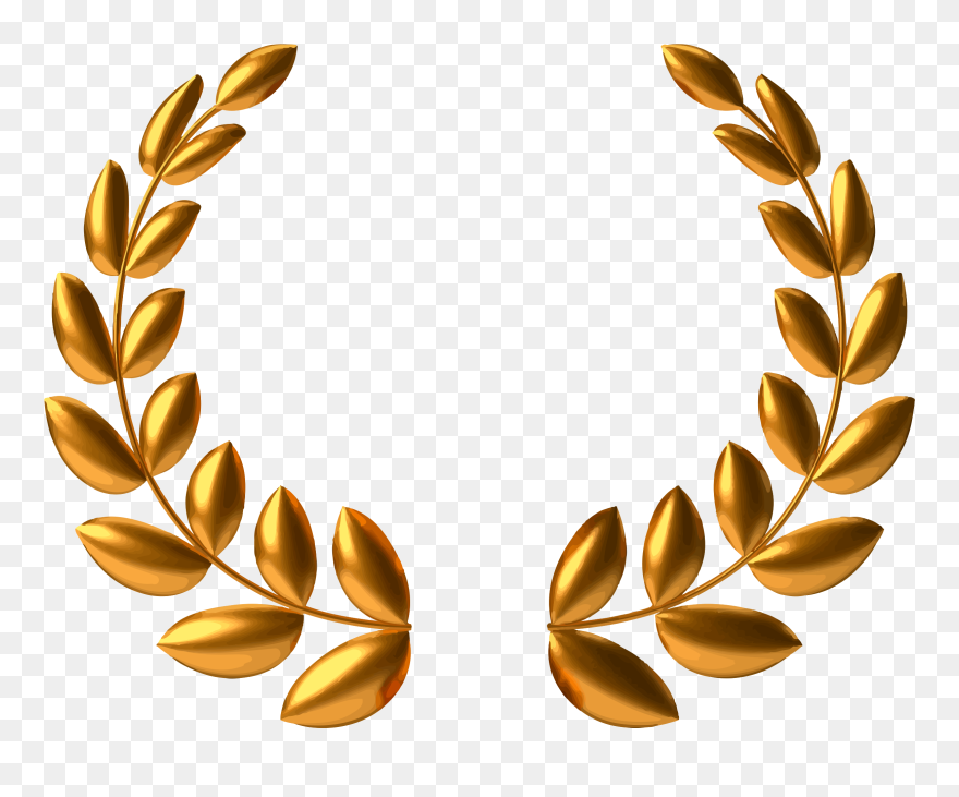 Wreath Big Image Png - Gold Laurel Leaf Png Clipart