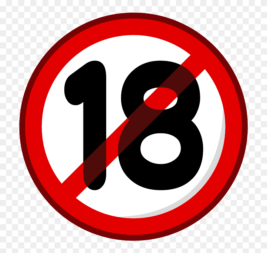 No One Under Eighteen Emoji Clipart - Clip Art No U Turn Sign - Png Download