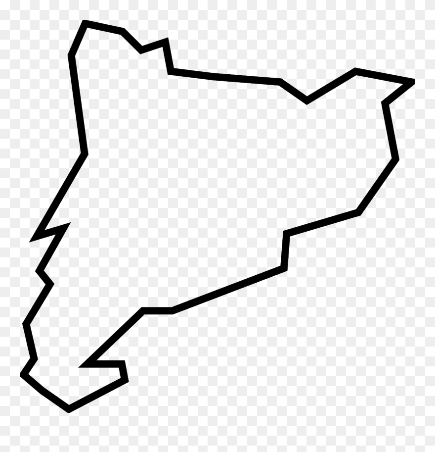 Catalonia Map Outline Clipart