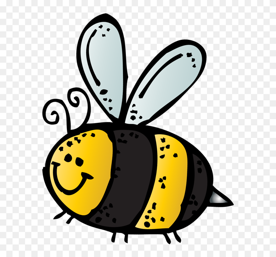 Transparent Hornet Clipart Black And White - Cartoon Bee Transparent Background - Png Download