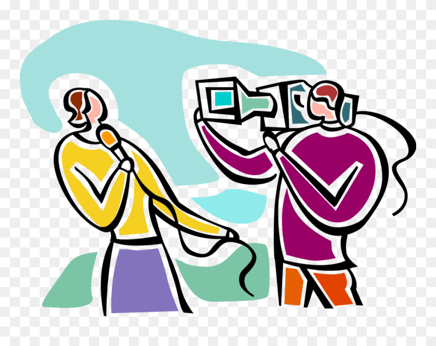 Microphone Clipart Reporter Microphone - News Reporter Vector Png Transparent Png