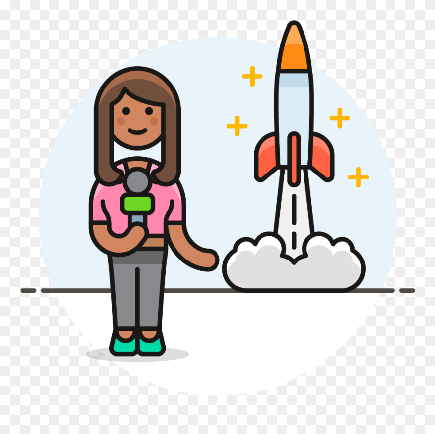Female News Reporter Cartoon Png Clipart