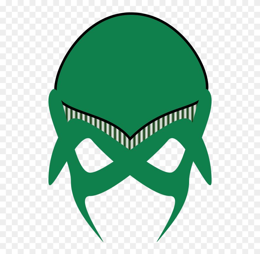 Green Alien Mask - Alien Mask Template Clipart