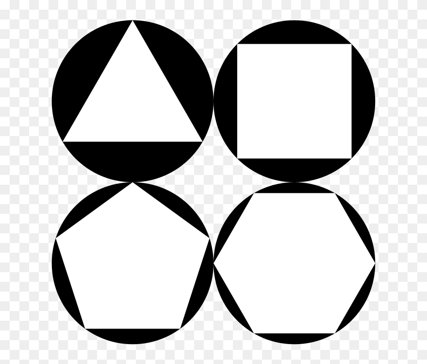 Polygons Inside Circles - Circle And Inscribed Regular Polygon Clipart