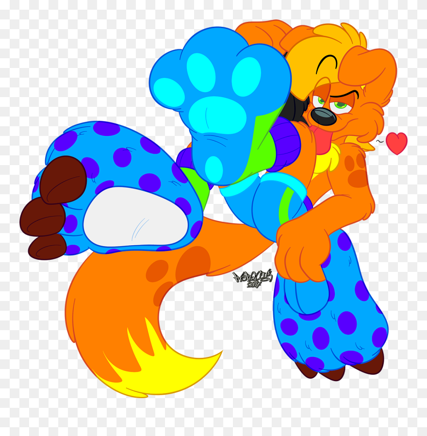 Transparent Fox In Socks Clip Art - Slipper - Png Download