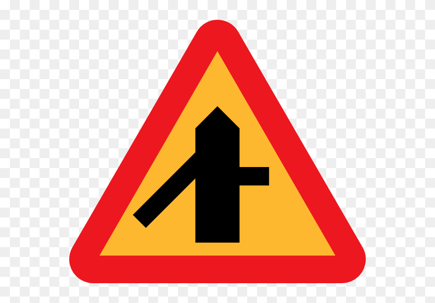 Zig Zag Road Sign Clipart
