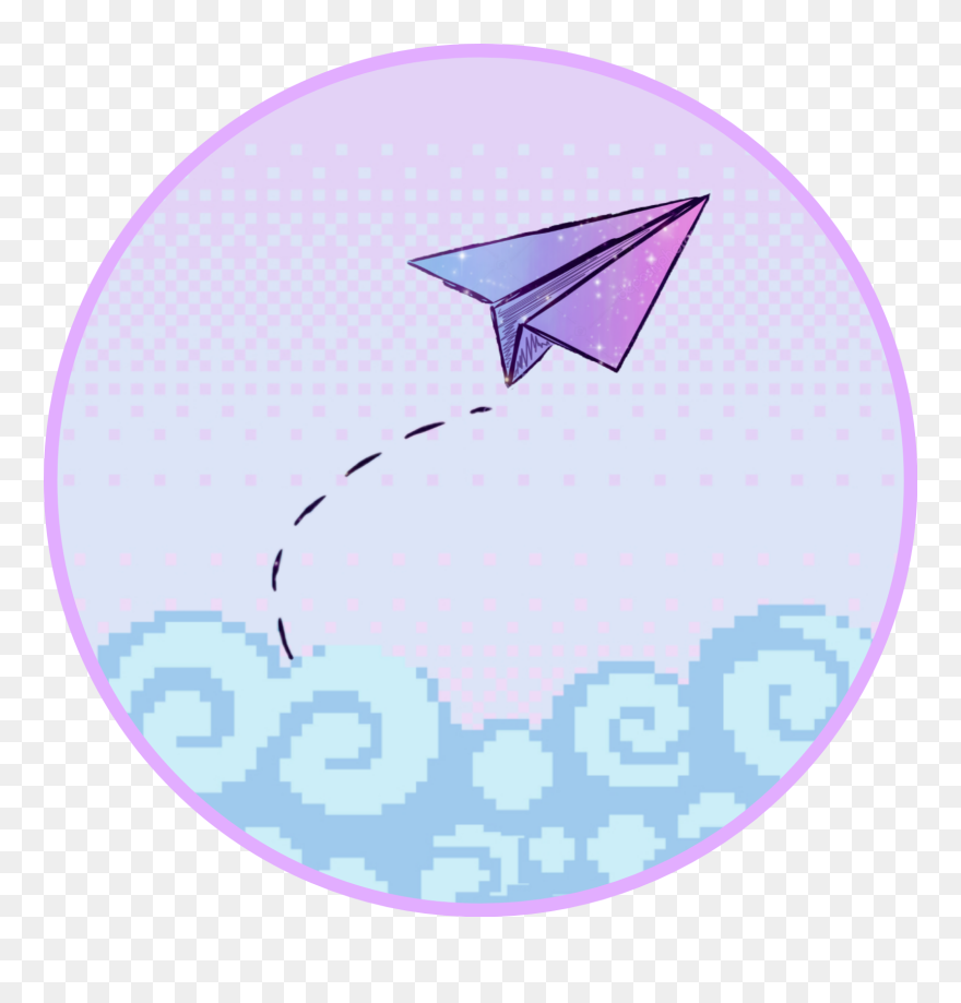 #waporwave #littlepaperplane #littleplane #aesthetic - Circle Clipart