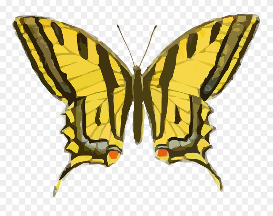 Tiger Woods Clipart Png - Vintage Yellow Butterfly Png Transparent Png