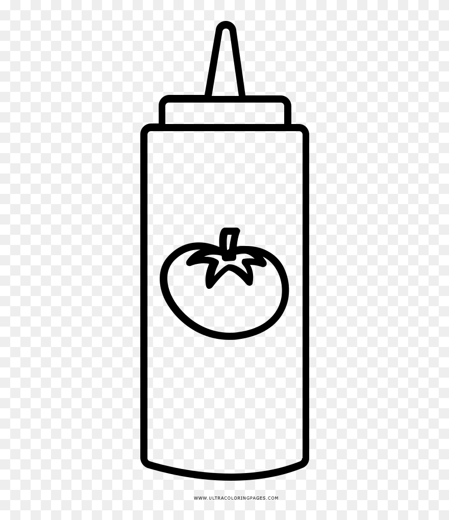 Transparent Salsa Clipart - Tomato Sauce Clipart Black And White - Png Download