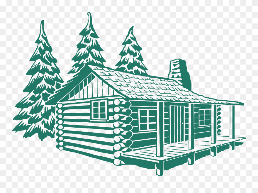 Log Cabin Drawing Clipart
