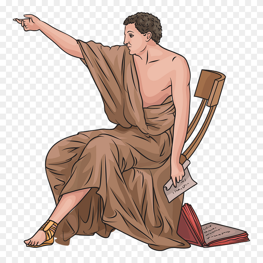 Aristotle Clipart - Sitting - Png Download
