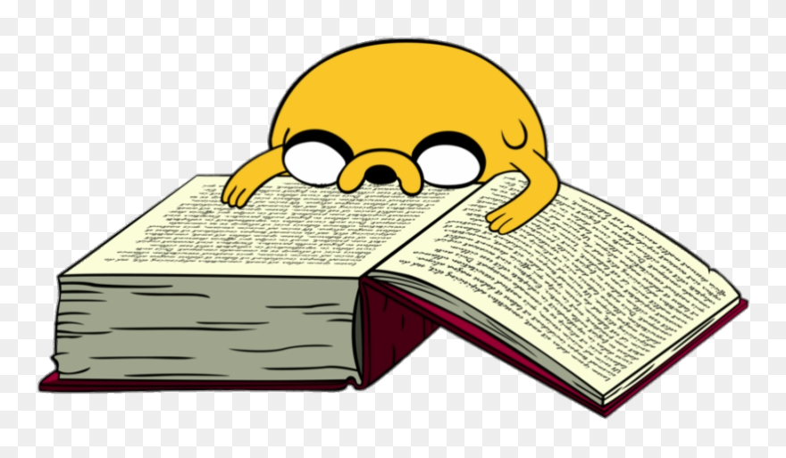 Adventure Time Jake Reading A Book - Adventure Time Jake Book Clipart