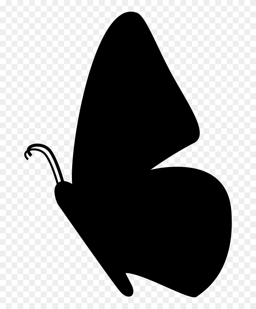 Butterfly Side View Shape - Side Shape Of A Butterfly Clipart