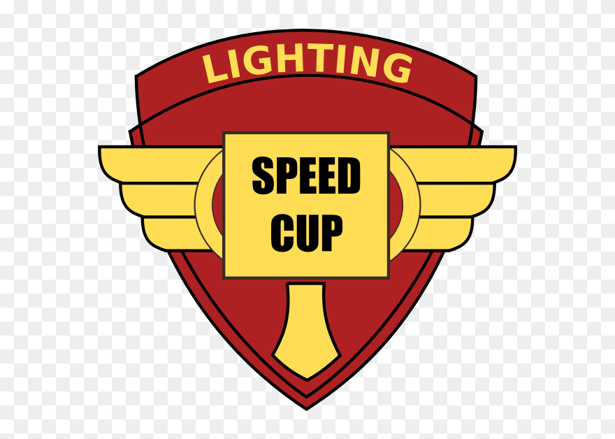 Lighting Speed Cup Vector Image - Emblem Clipart