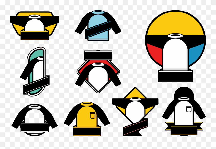 Raglan Banner Template Vectors Clipart