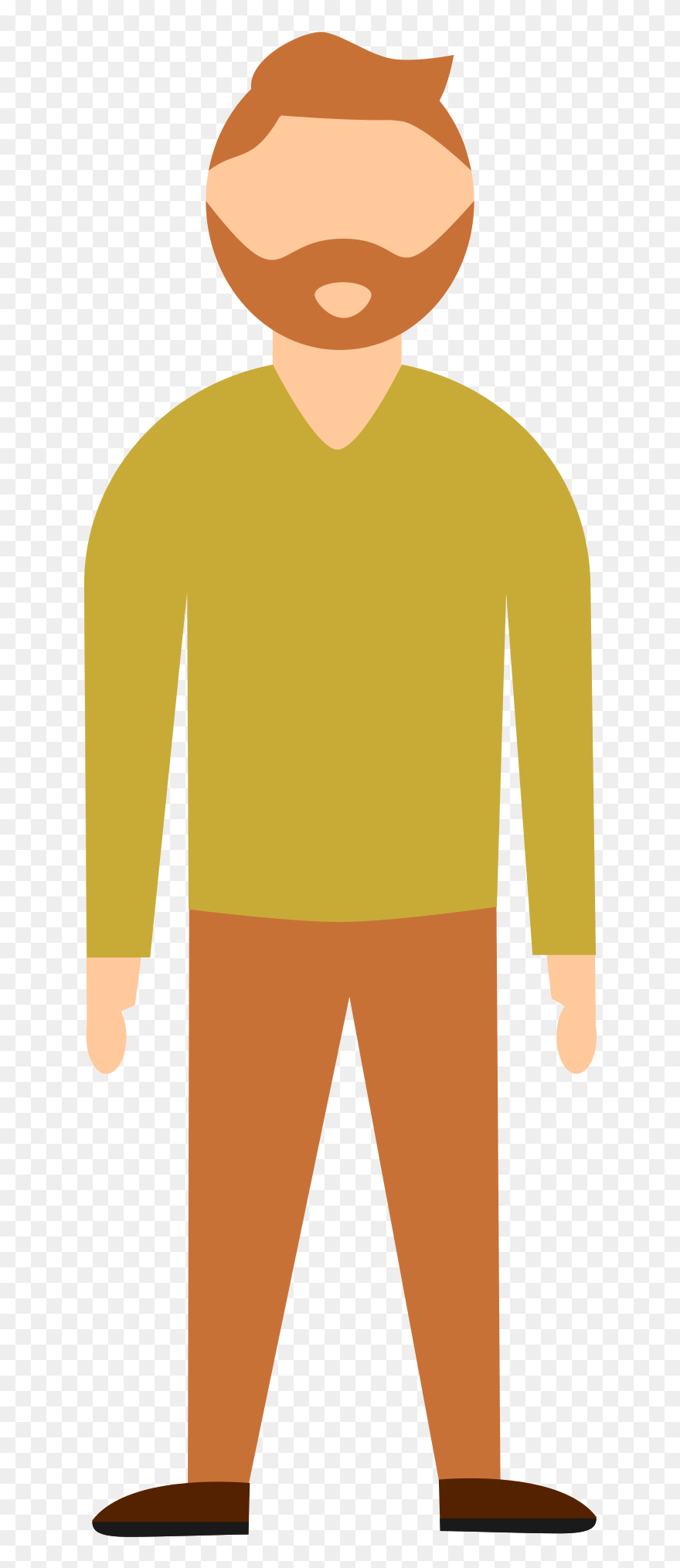 Man With Barbe Clip Arts - Clipart Man With Beard - Png Download