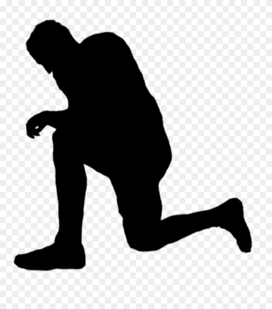 National Anthem Protests Kneeling The Star-spangled - Colin Kaepernick Kneeling Silhouette Clipart