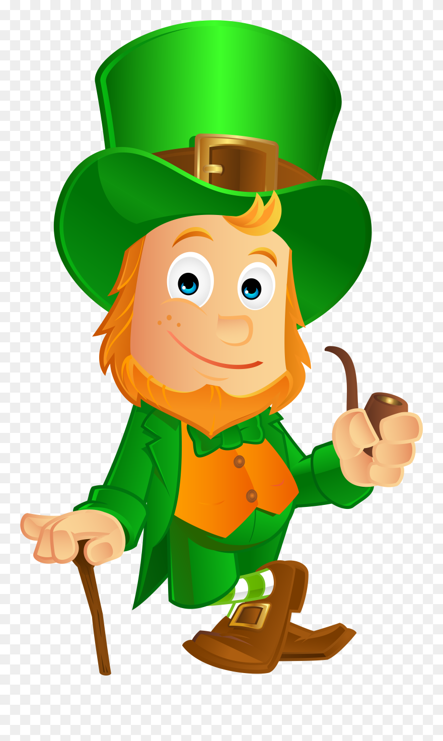 Leprechaun Clipart Png Image Library Stock St Patrick-s - Clip Art Saint Patrick Day Leprechaun Transparent Png