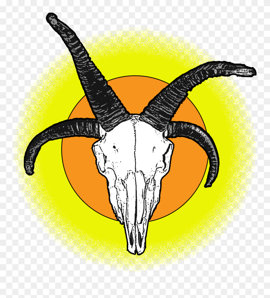 Dot Ranch Skull - Horn Clipart