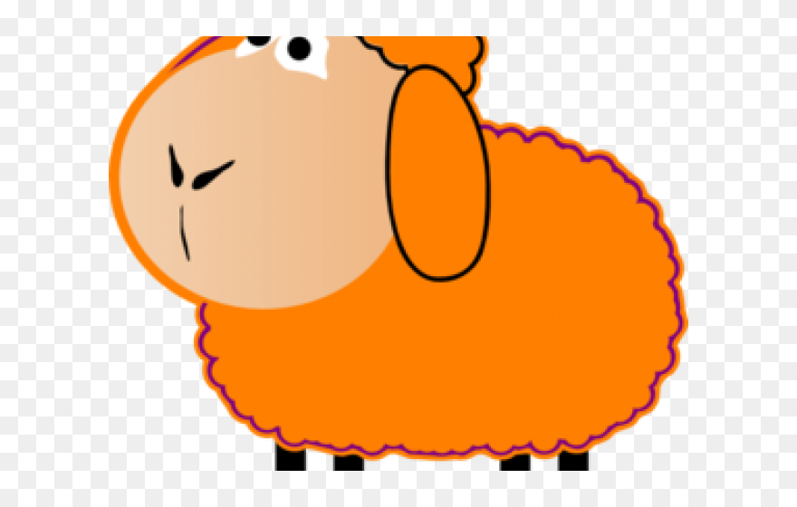 Orange Sheep Clipart - Png Download
