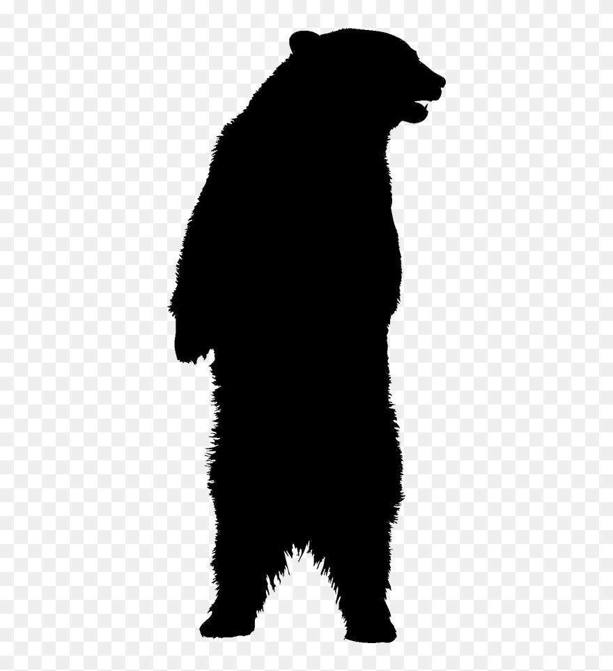 American Black Bear Silhouette Clip Art Standing Bear Silhouette Clip