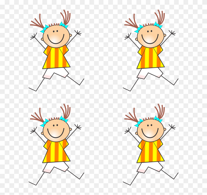 Emotion,art,text - Cartoon Girl Doing A Cartwheel Clipart