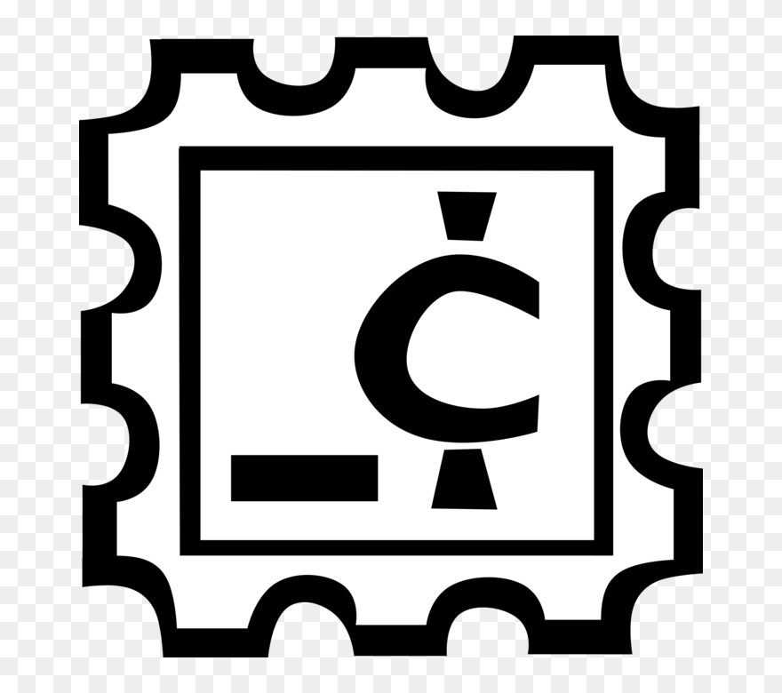 Vector Illustration Of Post Office Postage Stamp Displayed Clipart