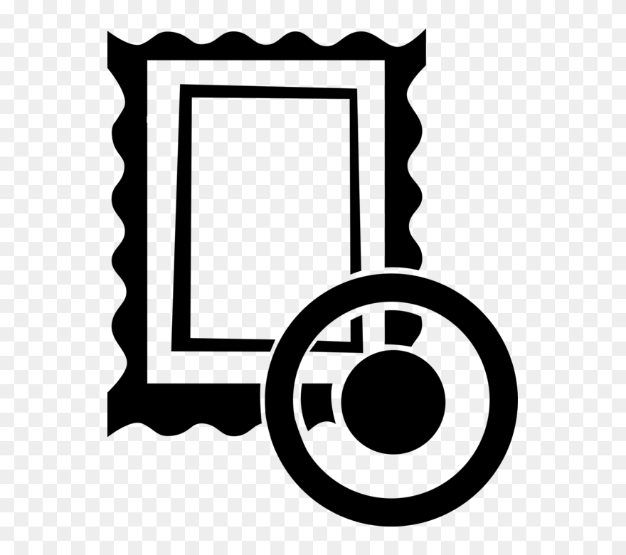 Vector Illustration Of Post Office Postage Stamp Displayed Clipart