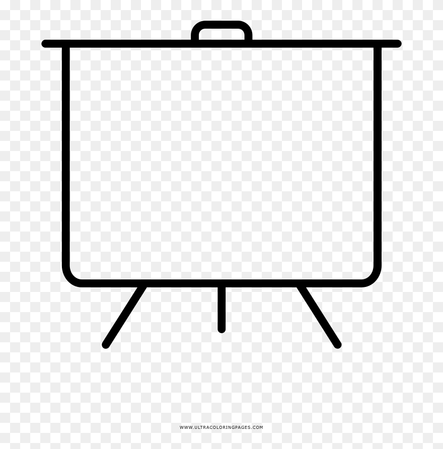 Free Easel Coloring Page Clipart
