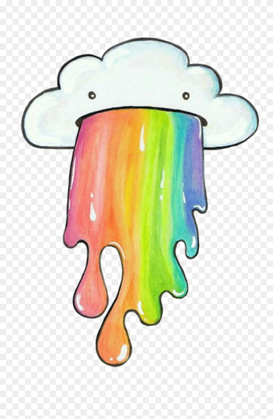 #rainbow #drawing #draw #cute #kawaii #kawaiisticker - Drawing Easy Cute Elephant Clipart