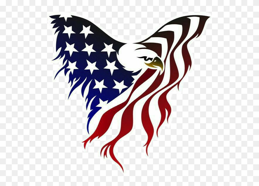 #american#eagle#flag - American Flag Eagle Clip Art - Png Download