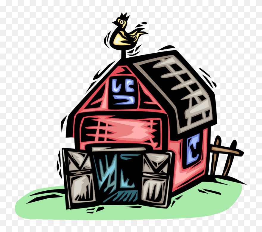 Vector Illustration Of Farming Operation Farm Barn Clipart